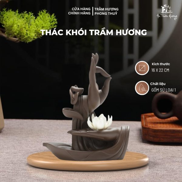 Thác khói trầm hương đốt nụ trầm không chỉ đơn thuần là một vật trang trí, mà còn là một phương tiện kết nối với tâm hồn và mang lại sự thư thái cho tâm trí.