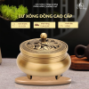 Là một trong những dụng cụ xông trầm hương được yêu thích nhất tại An Thiên Hương, lư xông trầm bằng đồng thau mẫu hoa sen có chân sở hữu những đặc điểm vượt trội gồm: