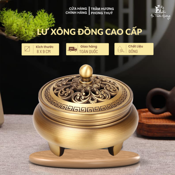 lư xông trầm còn có công dụng xua đuổi vận khí không tốt, tẩy trừ không khí; đem đến cho gia chủ năng lượng tích cực, giúp cho mọi việc trong cuộc sống được thuận lợi.